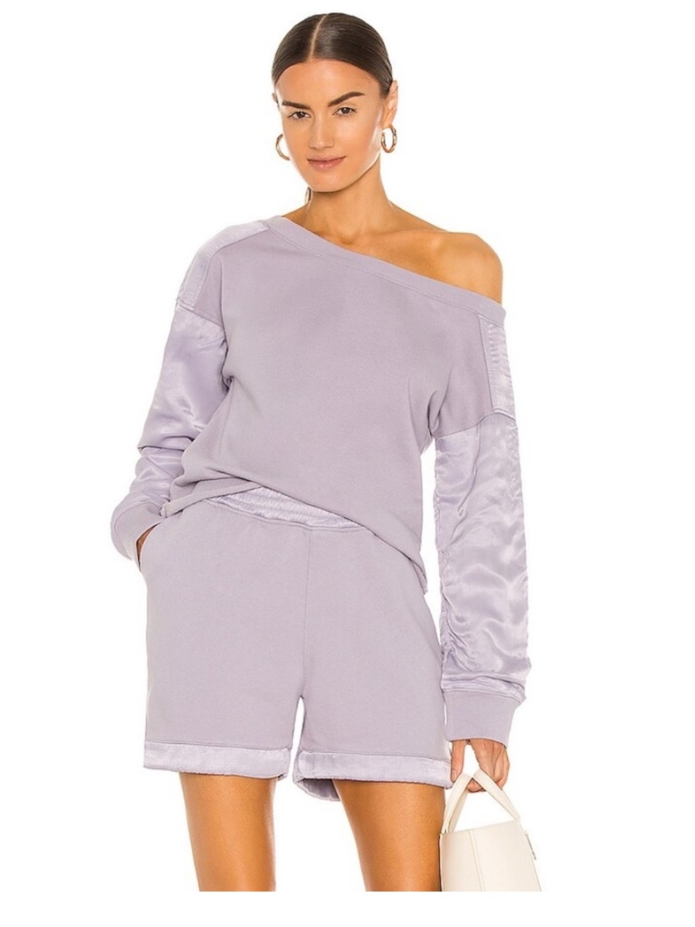 NEW RtA Edgar Short Lavender Elevated High Waist Leisure L